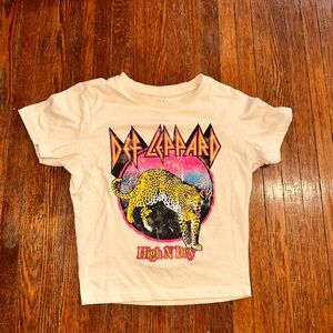Kids Cream Def Leppard Shirt